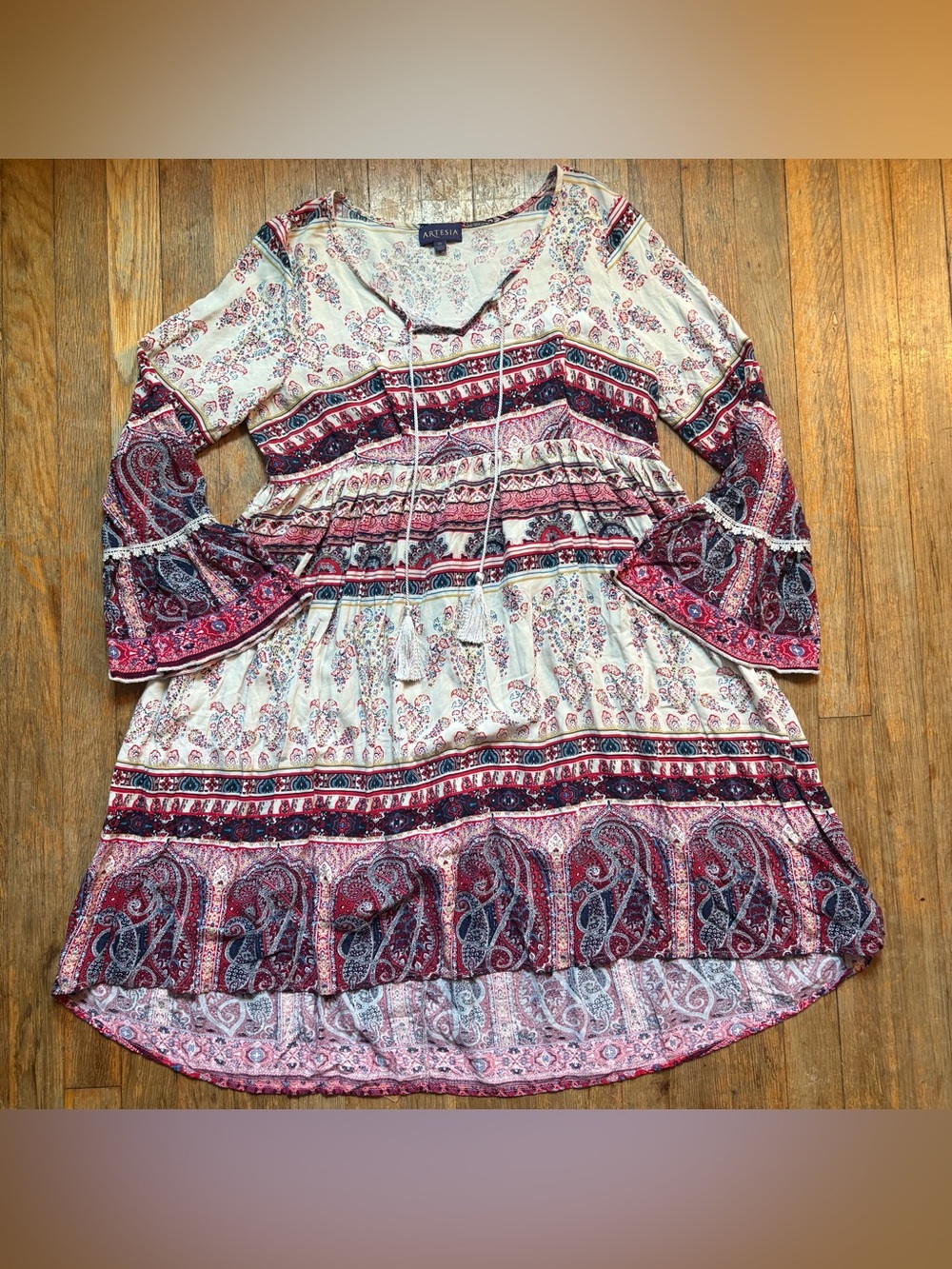 Artesia Boho Paisley Dress ~ sz Medium